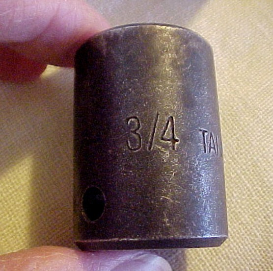 3 Vintage 1/2″ Dr. Impact Sockets, 25/32″, 3/4″, 6Pt. and 3/4″ 12Pt. Lot