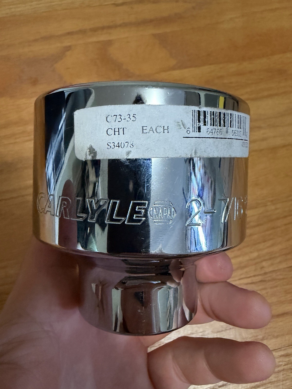 3/4 IN. DRIVE 2-7/16 STANDARD DEPTH CHROME SOCKETPART NUMBER: CS34078