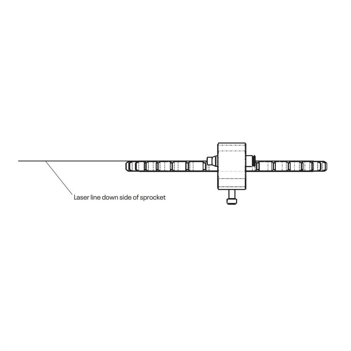 Universal Laser Chain & Sprocket Alignment Tool, Fits 35-530 Chain Sizes