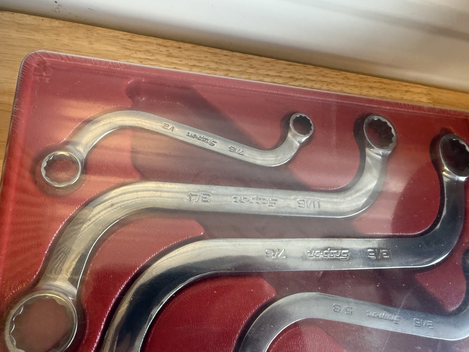 New Snap on 5 Pc 12-Point SAE S-Shaped Box Wrench Set 5/16-7/8″ – SBX605
