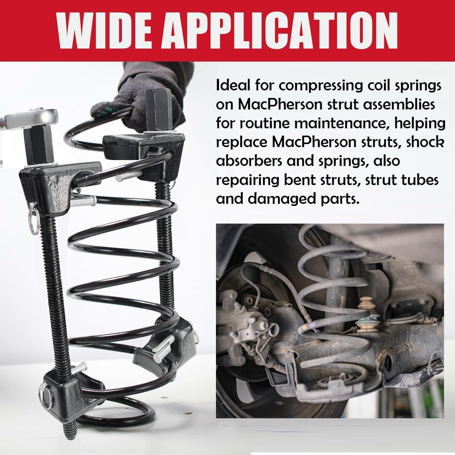 Strut Spring Compressor Tool Set, 11-1/2″ Heavy Duty, 2 Pack