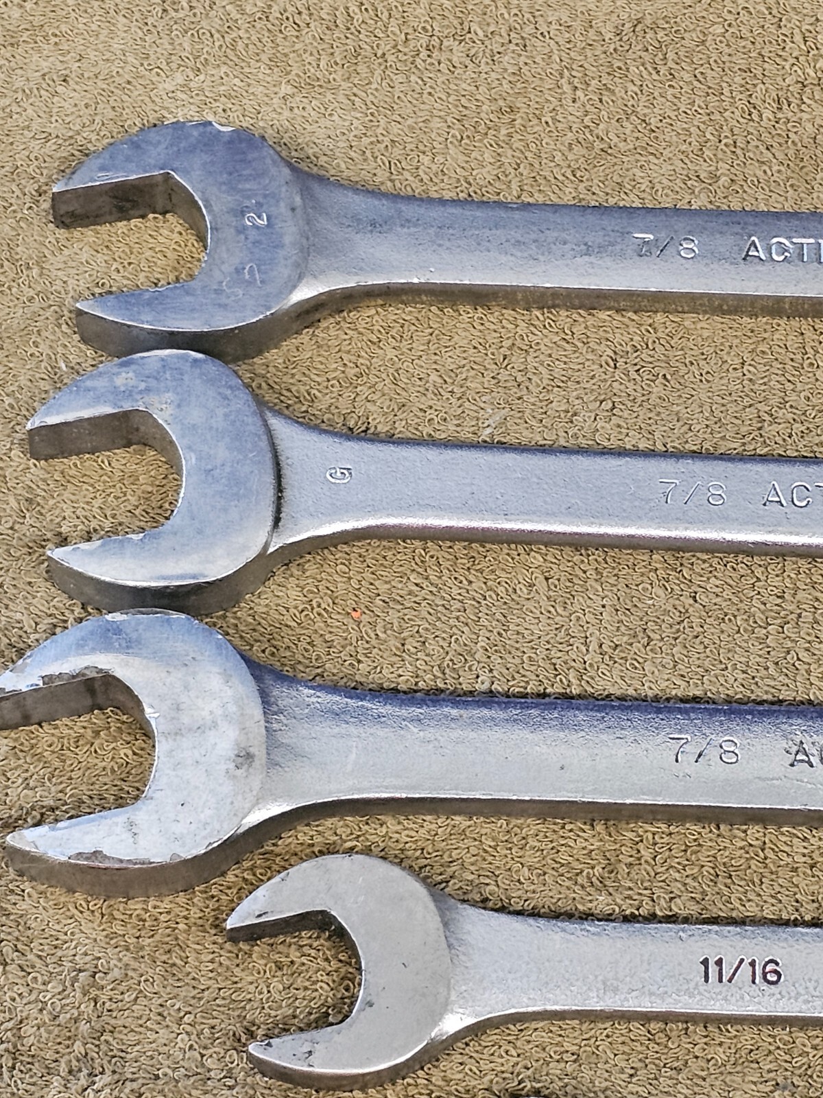 7 Action Combination Wrench Set Sae 7/8 11/16 5/8 1/2 34028 2028A 34122 2020 USA