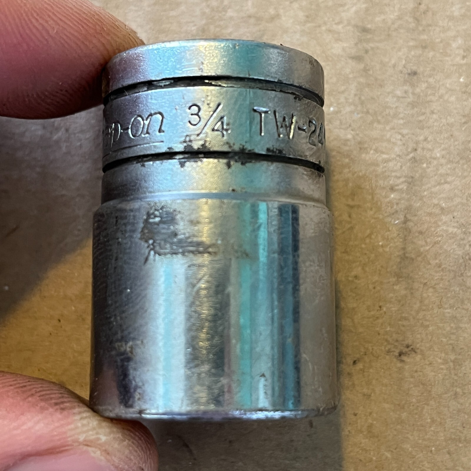 Snap-on Vintage 1/2″ Drive SAE 3/4″ Shallow 6-Point Socket TW-241