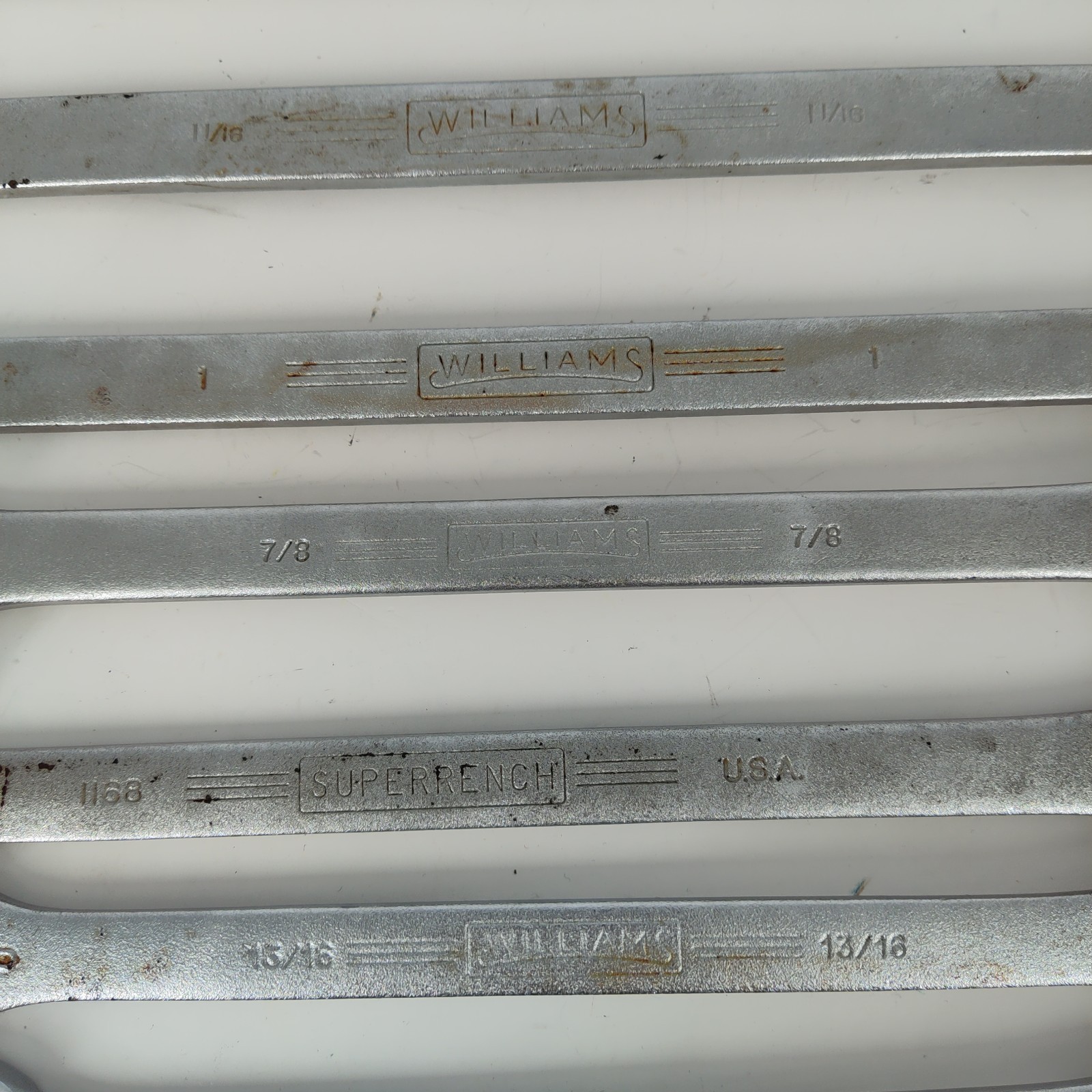 16X Williams Tool USA Combination Wrench Set SAE Superwrench WMS 1/4” To 1 1/4”