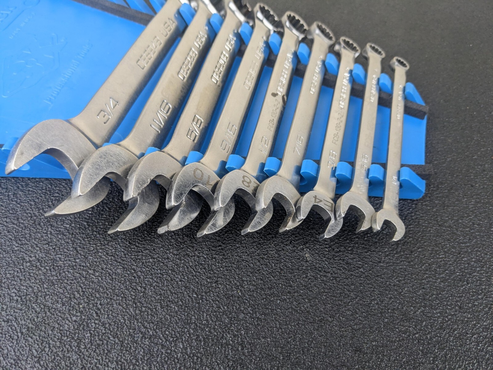 #bk473 Snap On Tools OES Master SAE Spline Short Wrench Set 3/8” – 3/4″ Aviation