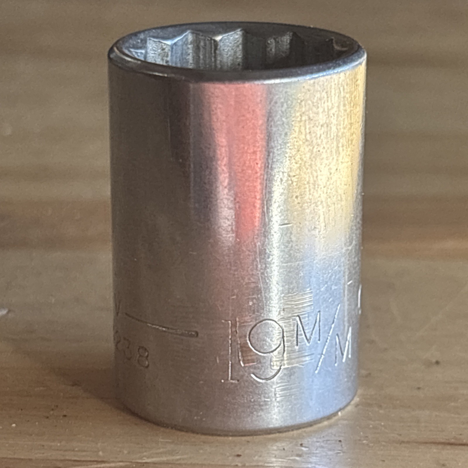 Craftsman 19mm Shallow Socket 1/2″ Drive 12 Point V Series 44238 USA