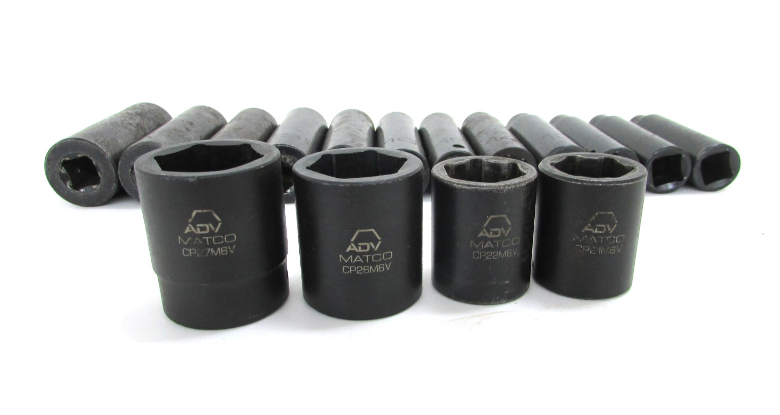 MATCO TOOLS 1/2” DRIVE METRIC DEEP IMPACT SOCKET SET, 6-POINT, USA