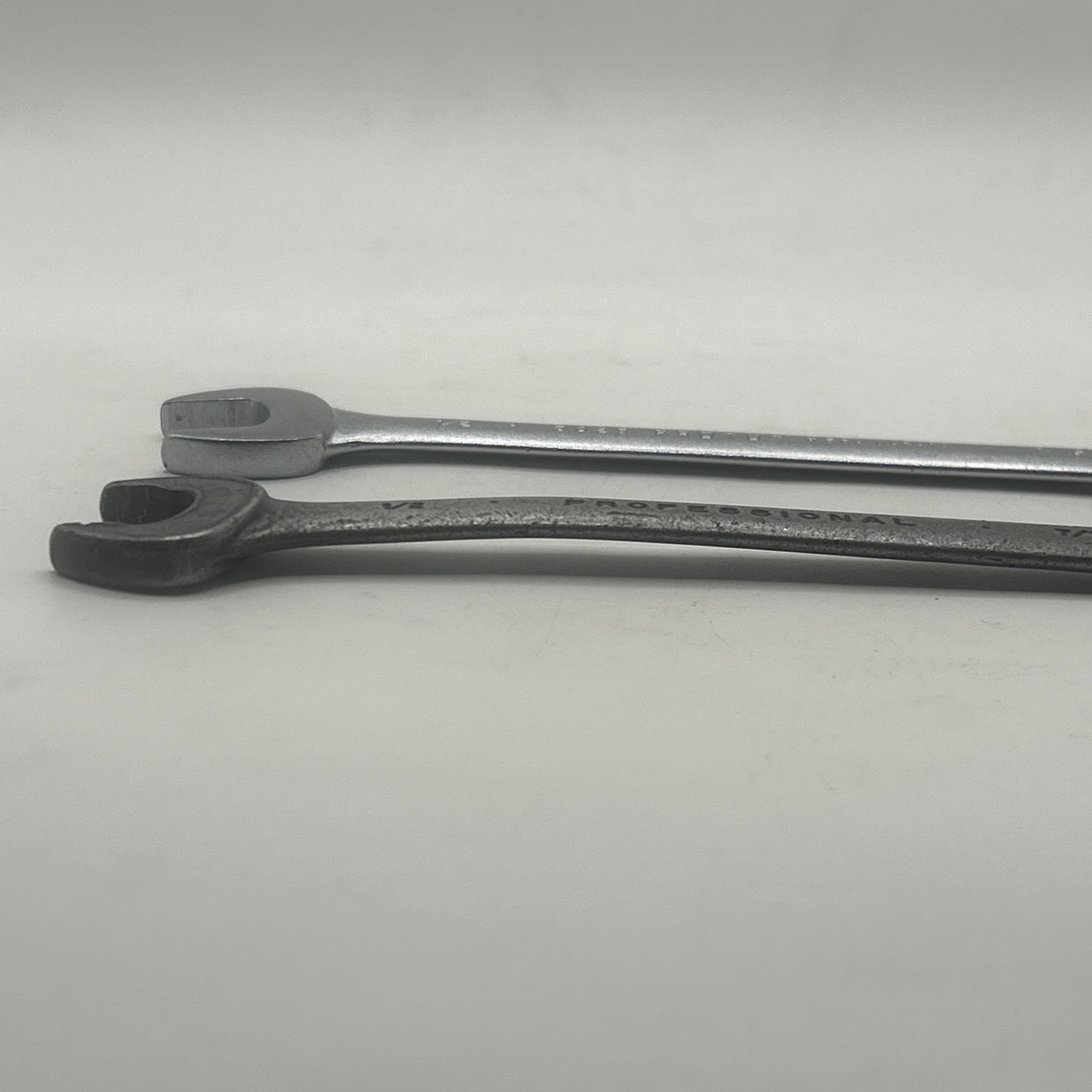 2 Proto Professional 3025 7/16″ x 1/2″ SAE Open End Wrench USA One Slight Bend