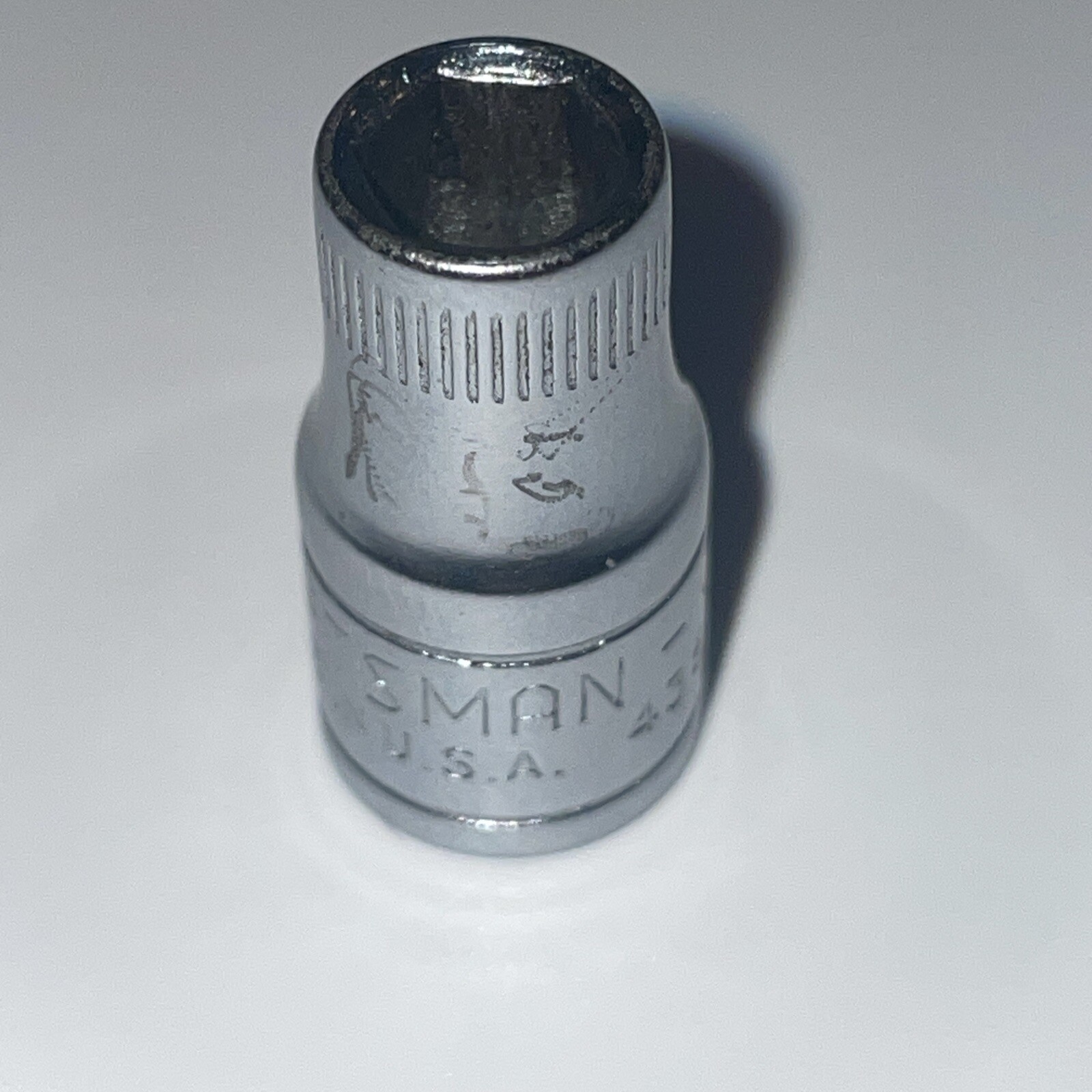 Vintage Craftsman USA 6mm 6 Point 1/4″ Drive Shallow Socket 43502, -V- Series