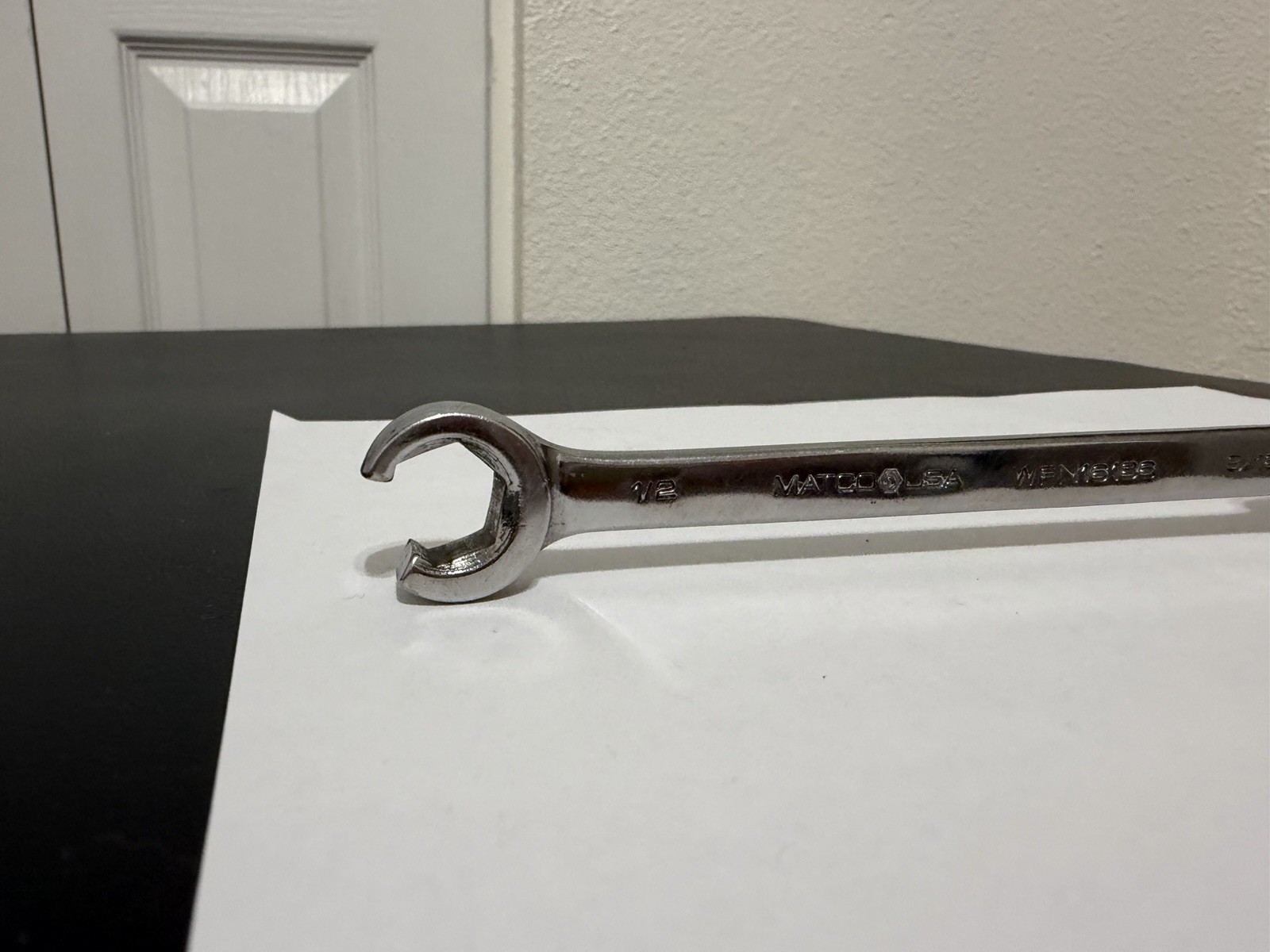 Matco Tools WFN16186 1/2″ x 9/16″ SAE Flare Nut Wrench 6 Point Chrome USA