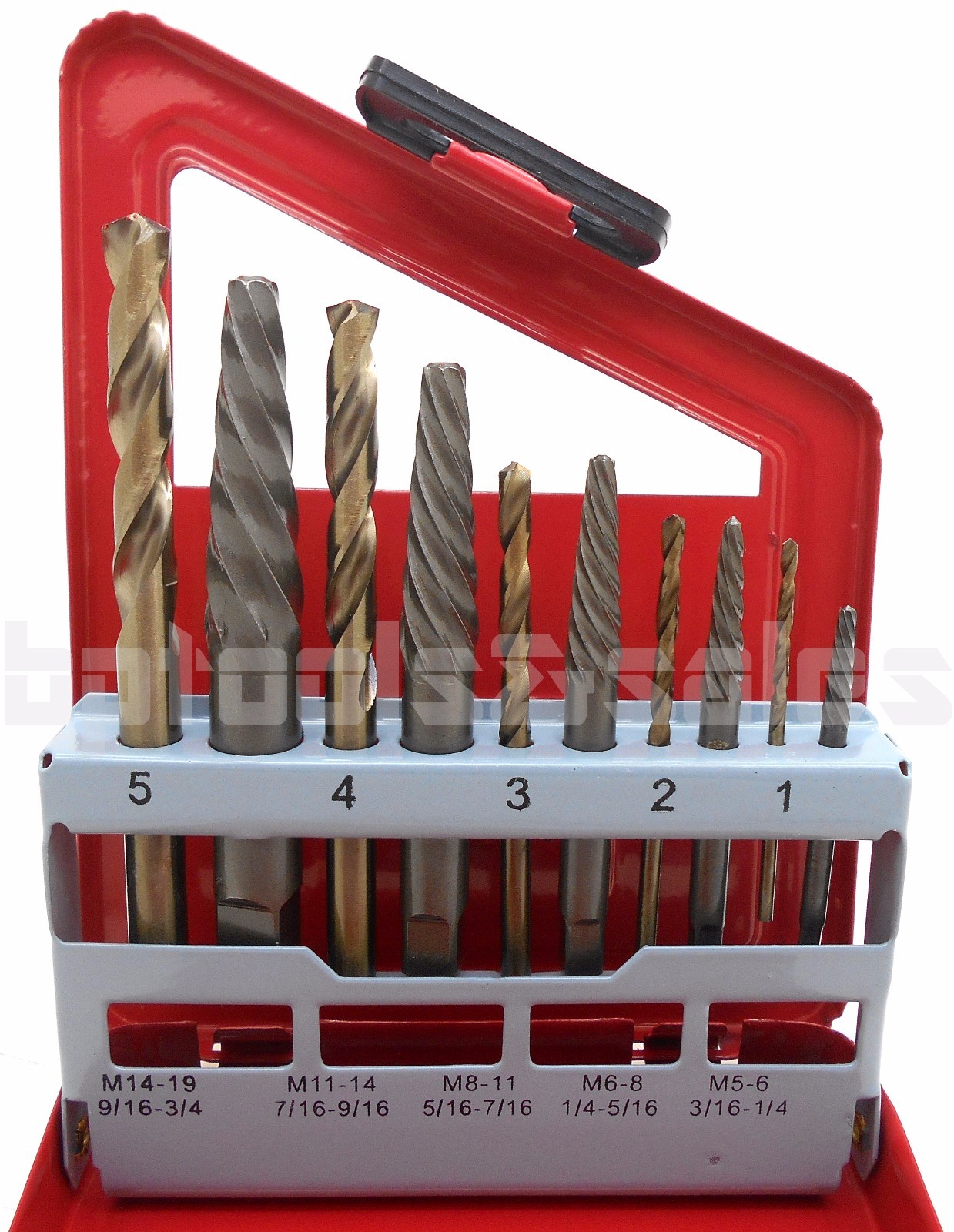 10Pc Screw Extractor RIGHT-HAND Cobalt Drill Bit Set Easy Out Broken Bolt Screw