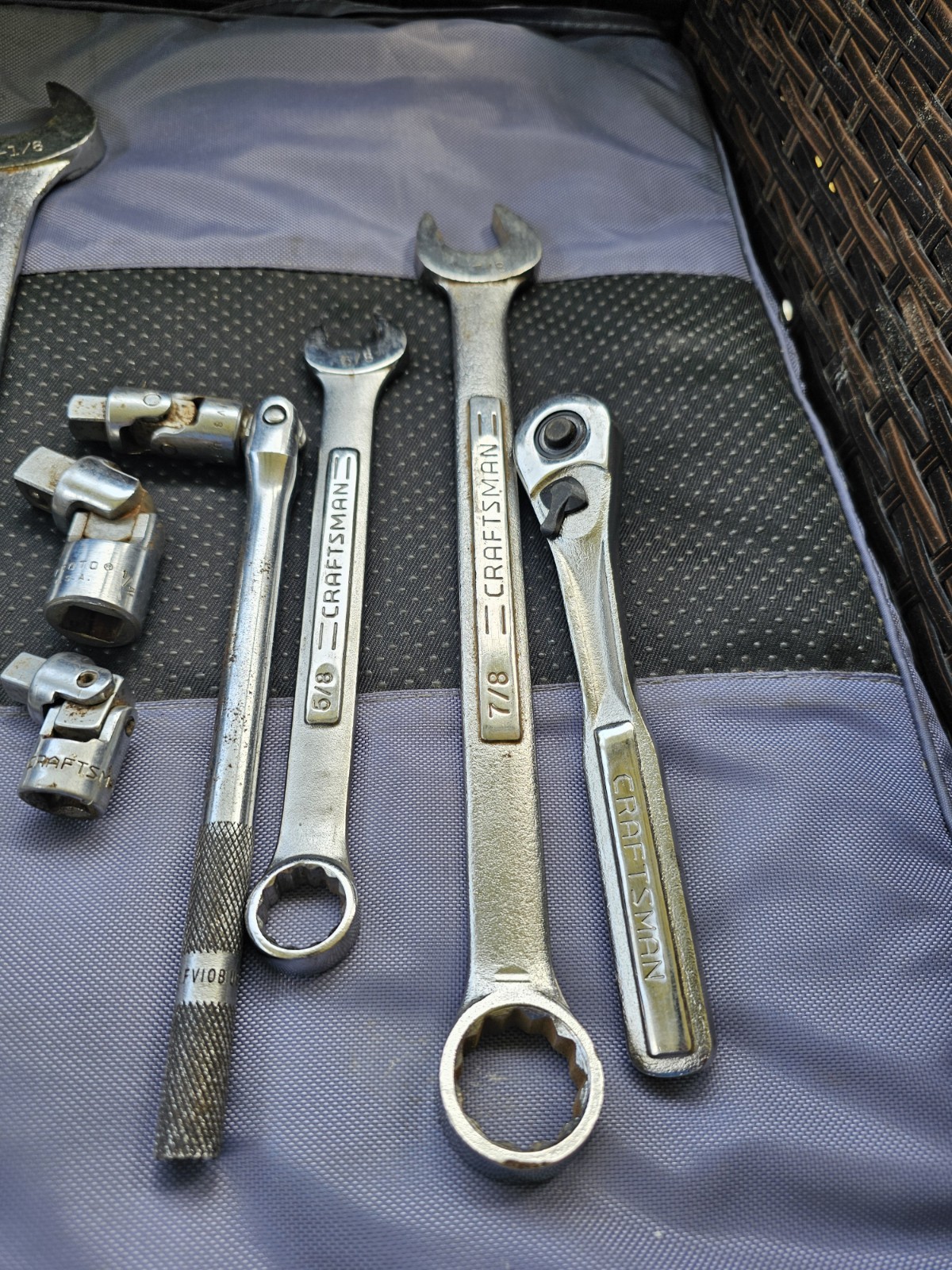 VTG Mix Tools Lot Wrenches & Ratchet,Proto,Craftsman,Snap-on Swivels Used #9