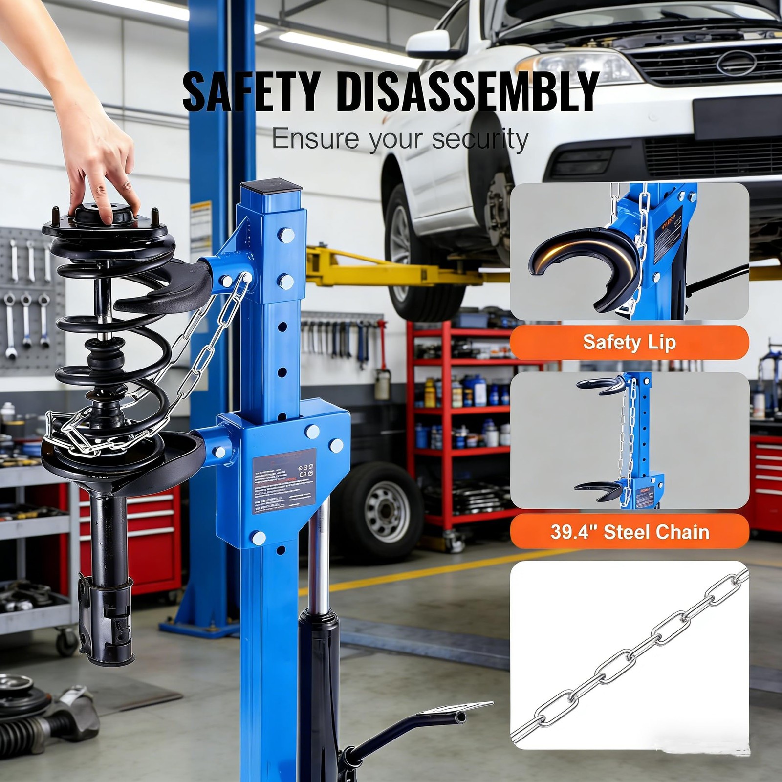 Hydraulic Shock Spring Compressor NEW Heavy Duty Foot Operated Coil Spring Tool
