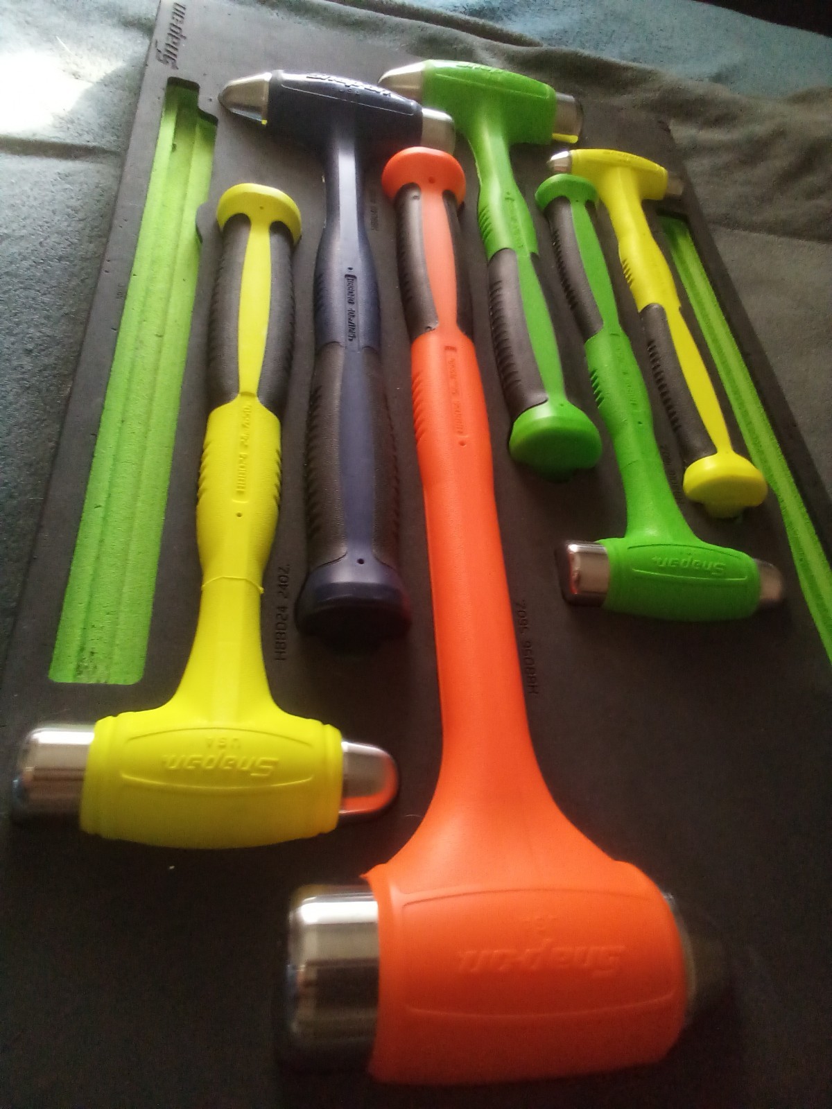 Snap on Multi color ball peen hammer set