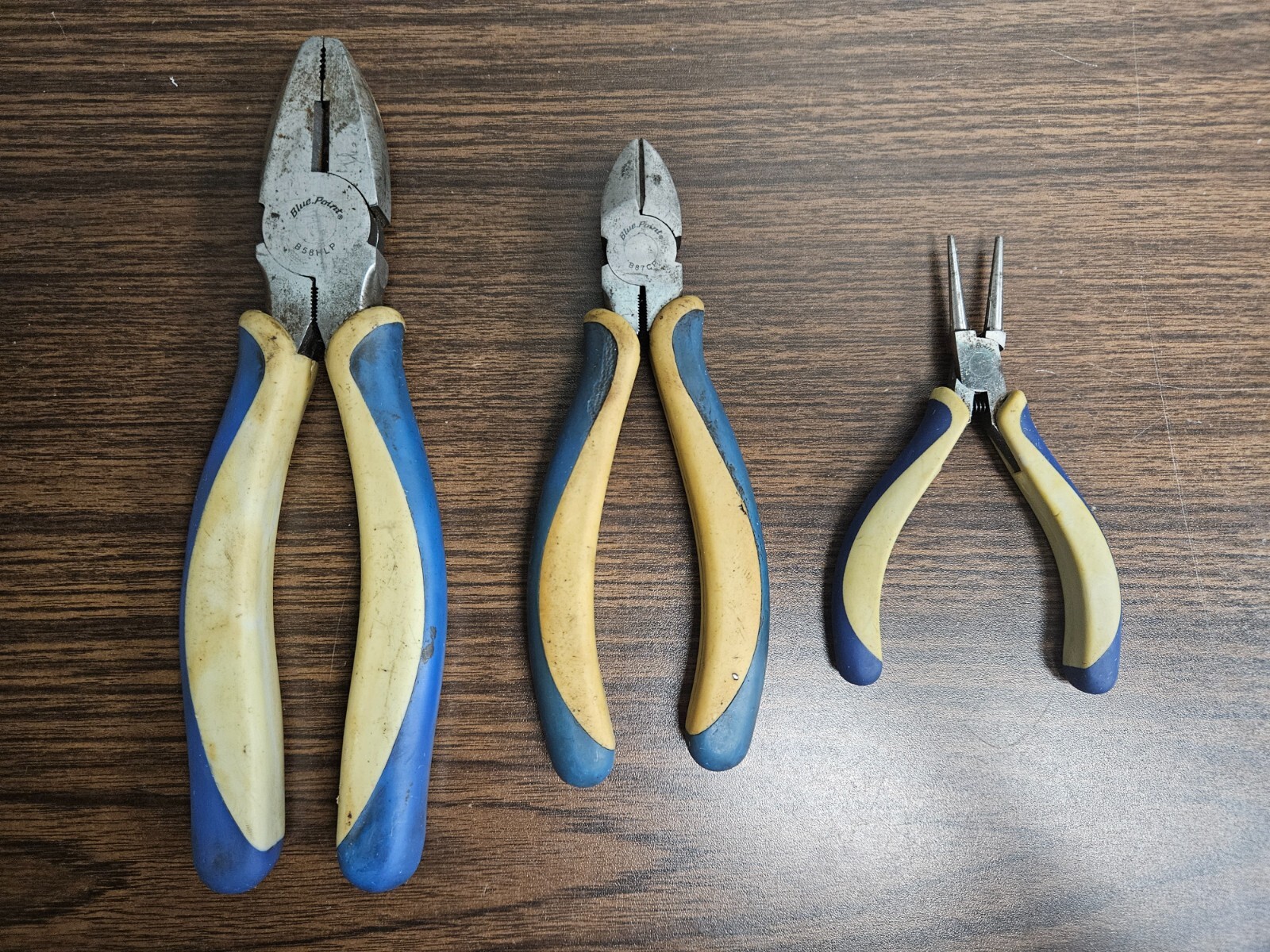 Blue Point 3 pcs Pliers & Cutter B75CMP Round Nose B58HLP Pliers B87CP Cutter