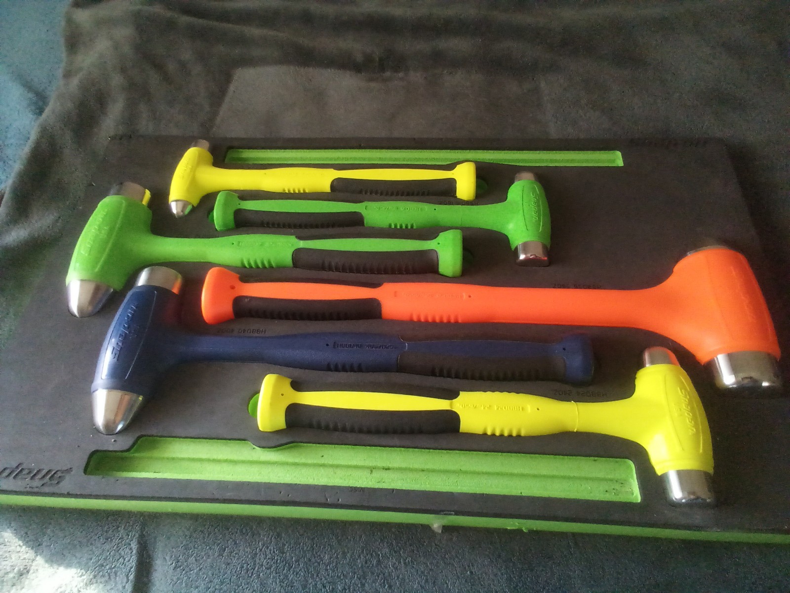 Snap on Multi color ball peen hammer set
