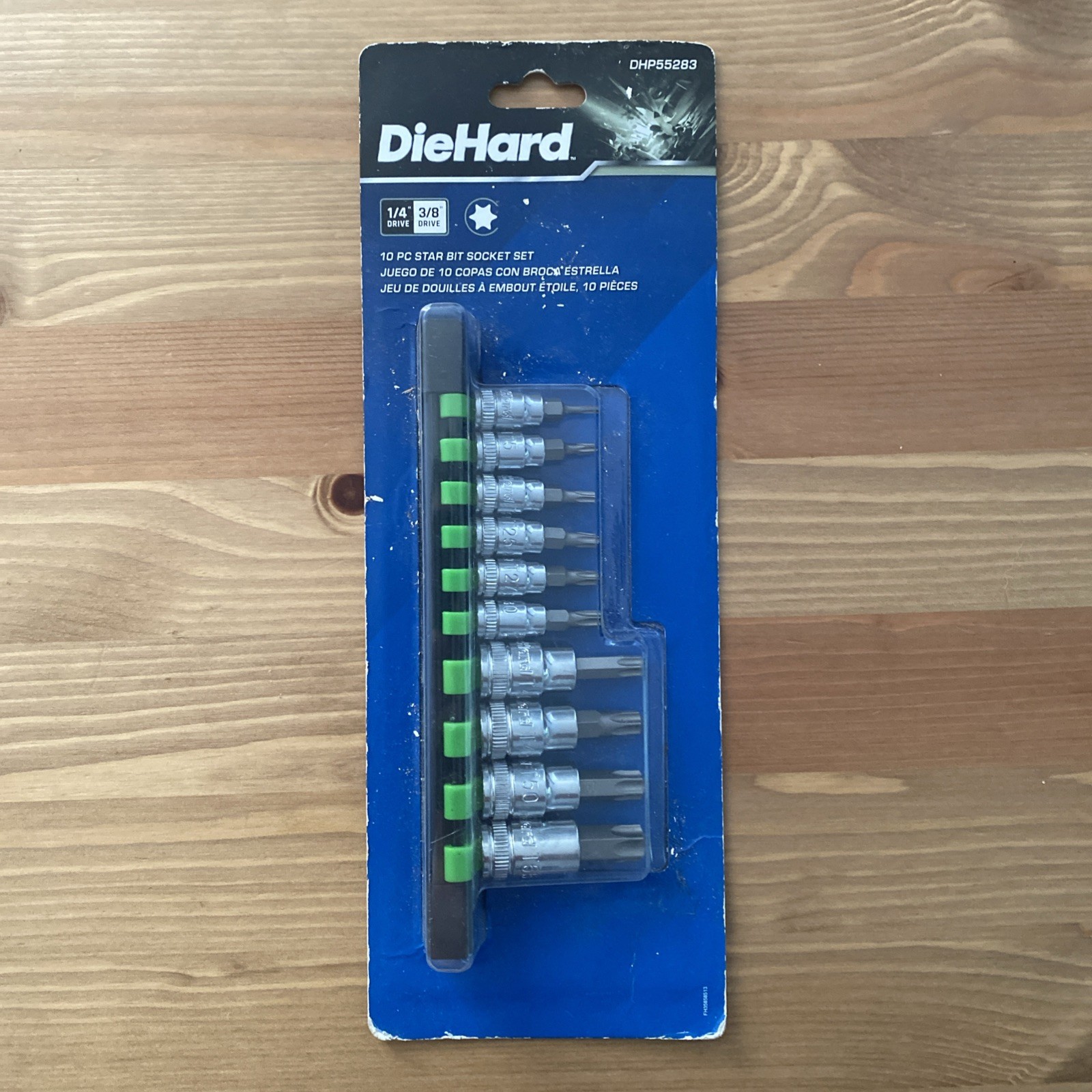 DieHard -1/4″ & 3/8″ Drive Star Torx Bit Socket Set, 10-Piece DHP55283