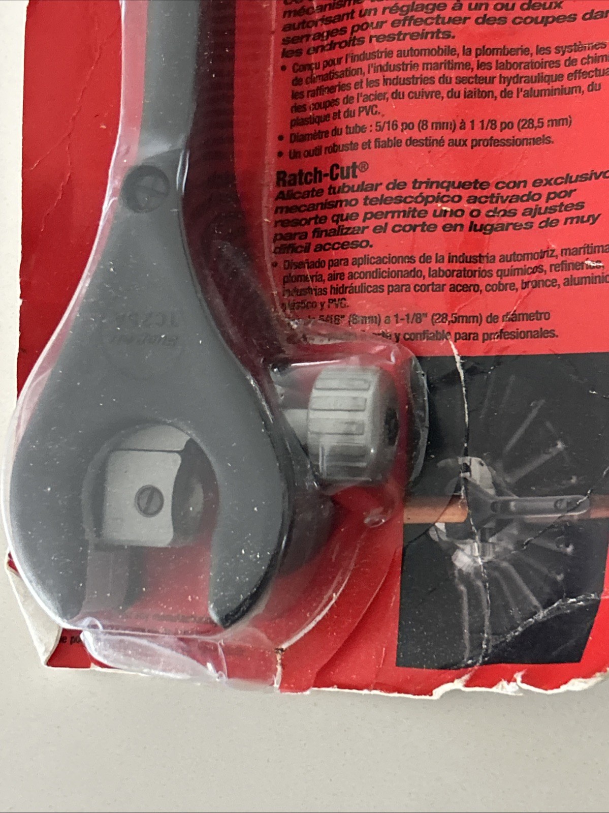 Snap On Ratcheting Tubing Cutter Cuts Steel Cu Al PVC 5/16″ To 1-1/8″