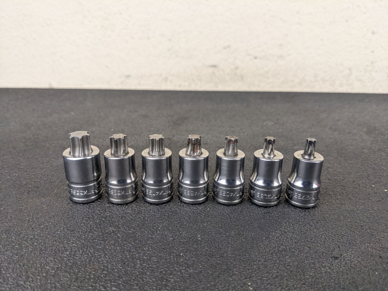 #bp502 Snap On 7pc 3/8″ Drive Stubby Torx Socket Driver Set T27-T55 207EFTXYSE