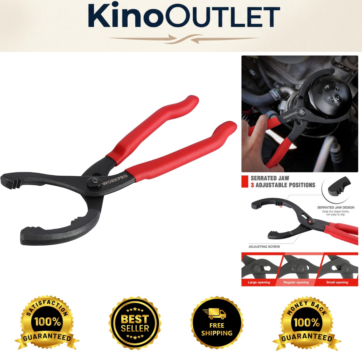 Mechanical Oil Filter Wrench with 4.5″ Jaw Capacity – Adjustable and Easy to Use