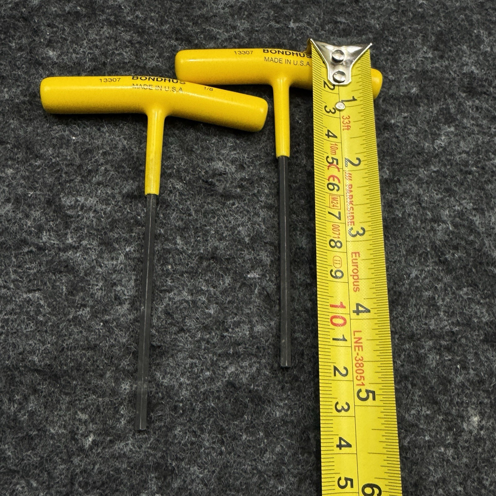 2pcs NEW BONDHUS USA 1/8″ HEX T HANDLE 13307 Made In USA