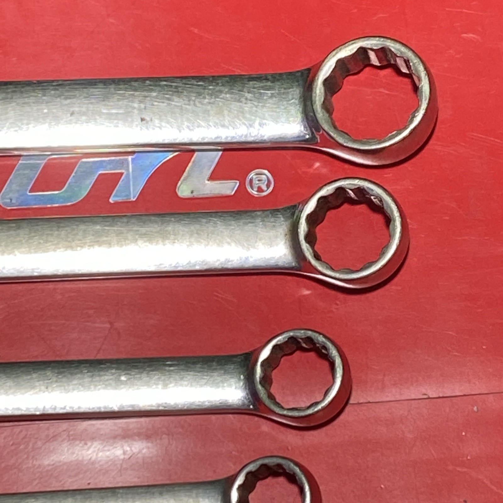 Vintage Snap-On USA 6pc SAE OEX30A, 26, 22, 20, 18, 16 Comb. Wrench Set 12 Point