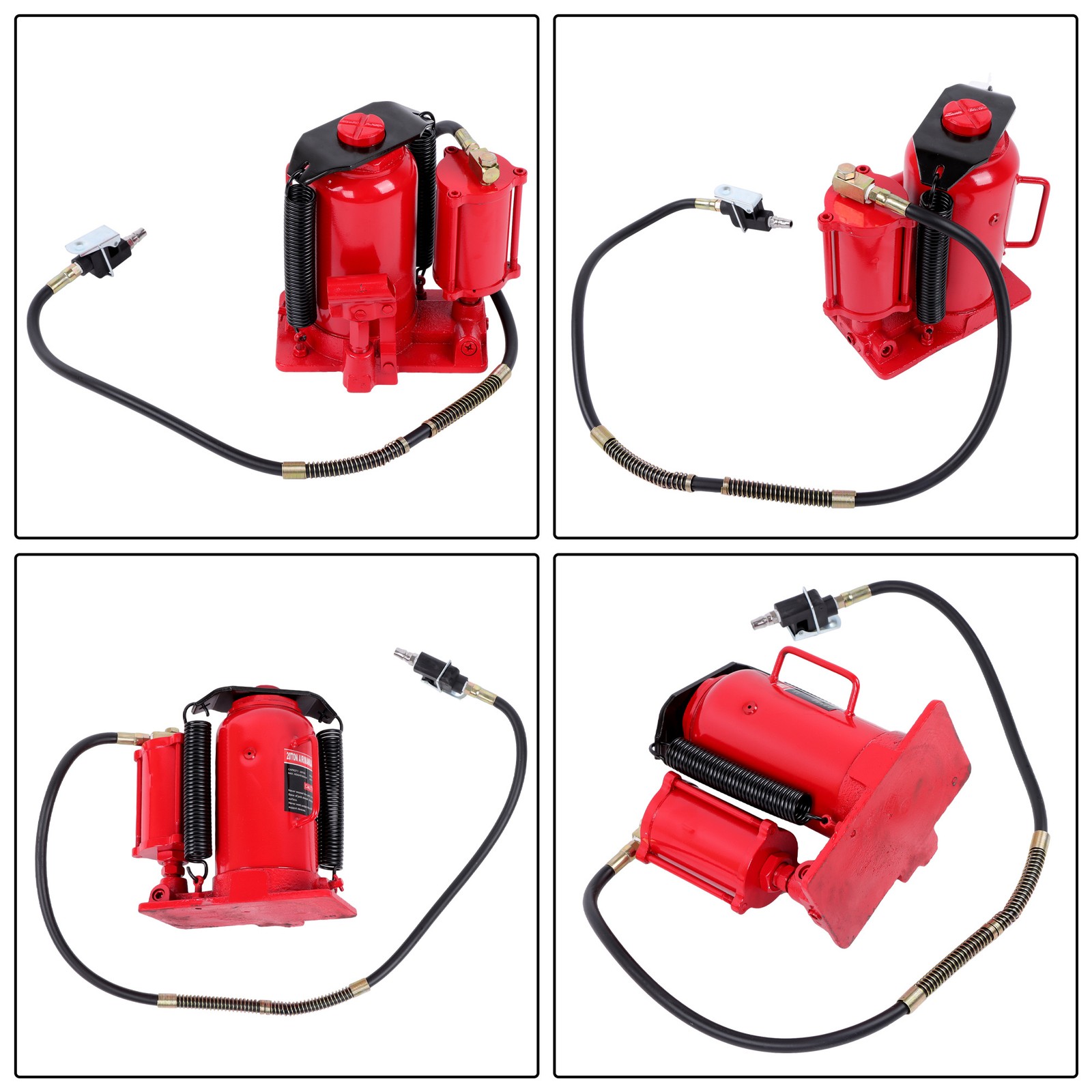 Labwork 20 Ton 40,000lbs Air Hydraulic Bottle Jack Truck RV Repair w/Manual Hand