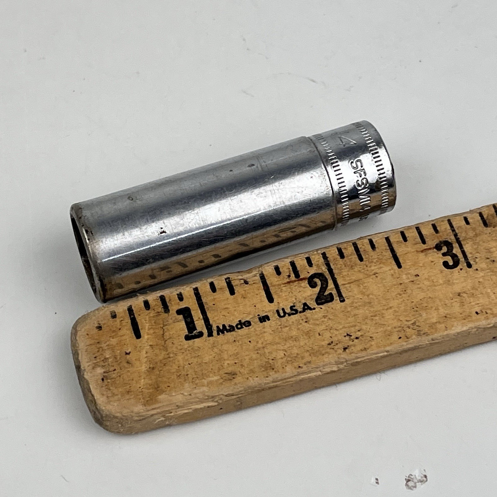 Snap-on Tools 3/8″ Drive 14mm 6pt Point DEEP Chrome Socket SFSM14 USA