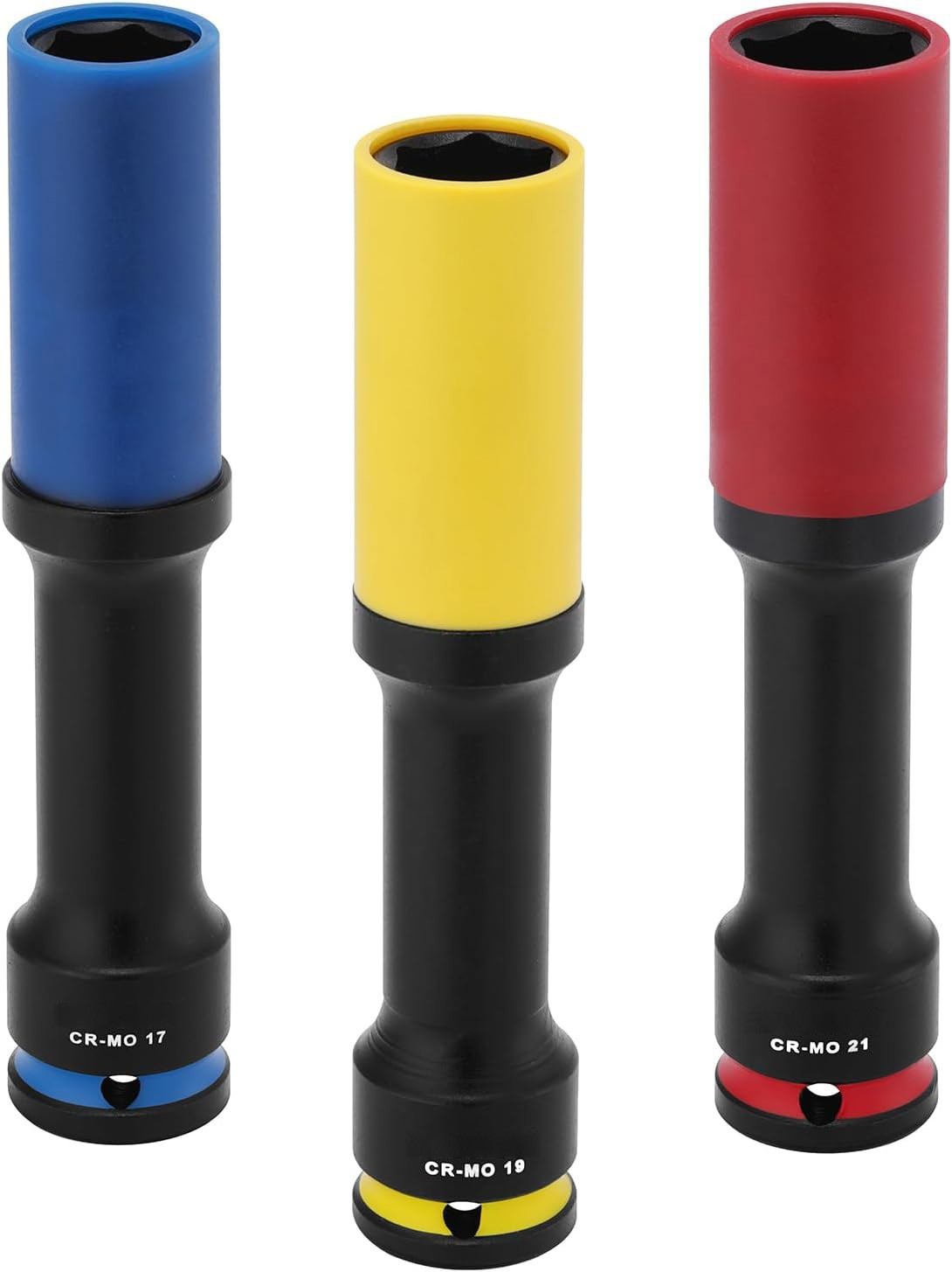 3PCS 1/2″ Drive Non-marring & Thin Wall Lug Nut Impact Socket Set, for Wheel Lug