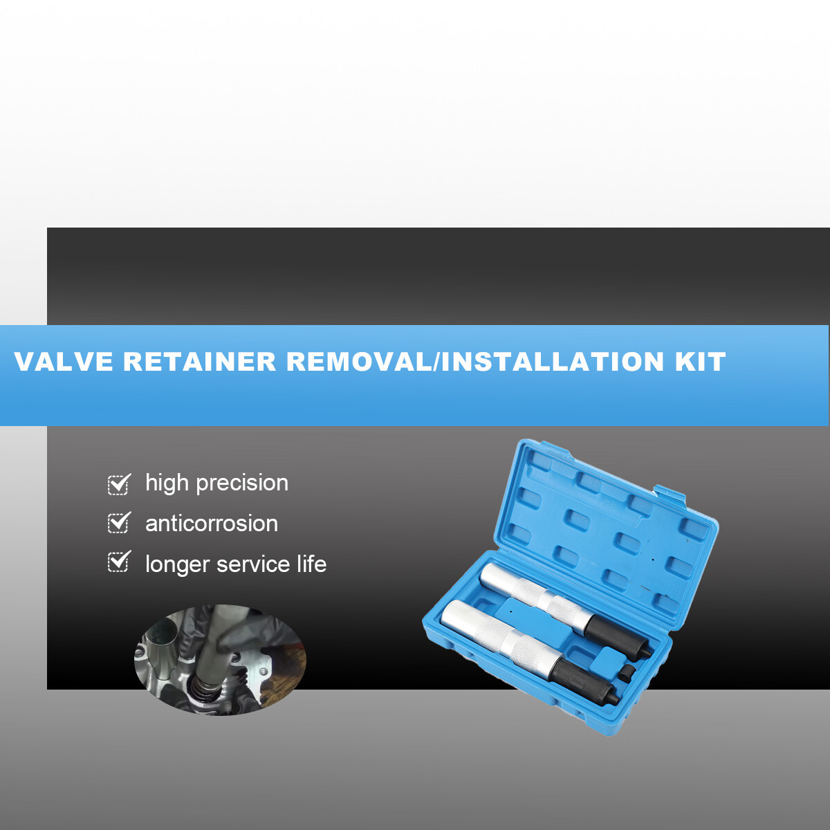 Valve Keeper Remover and Installer Tool w/ Valve Stems from 4.5 to 7.5mm