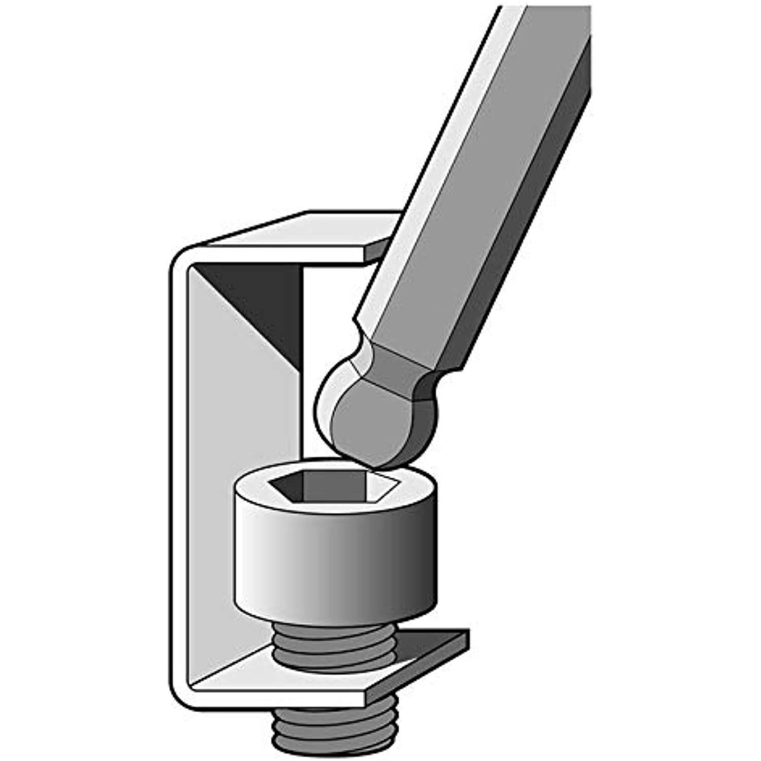 EKLIND 25912 Ergo-Fold Fold-up Hex Key allen wrench – 9pc set SAE Inch Sizes