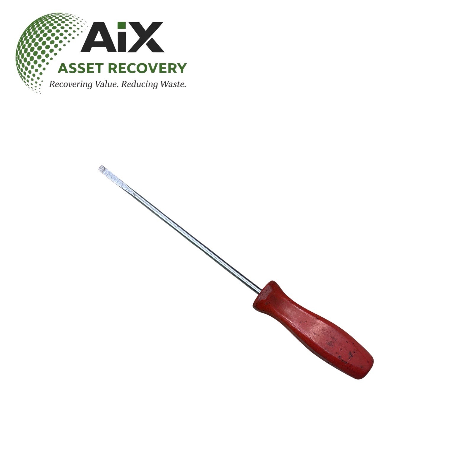 Snap On Tools Flathead Red Hard Plastic Handle Screwdriver