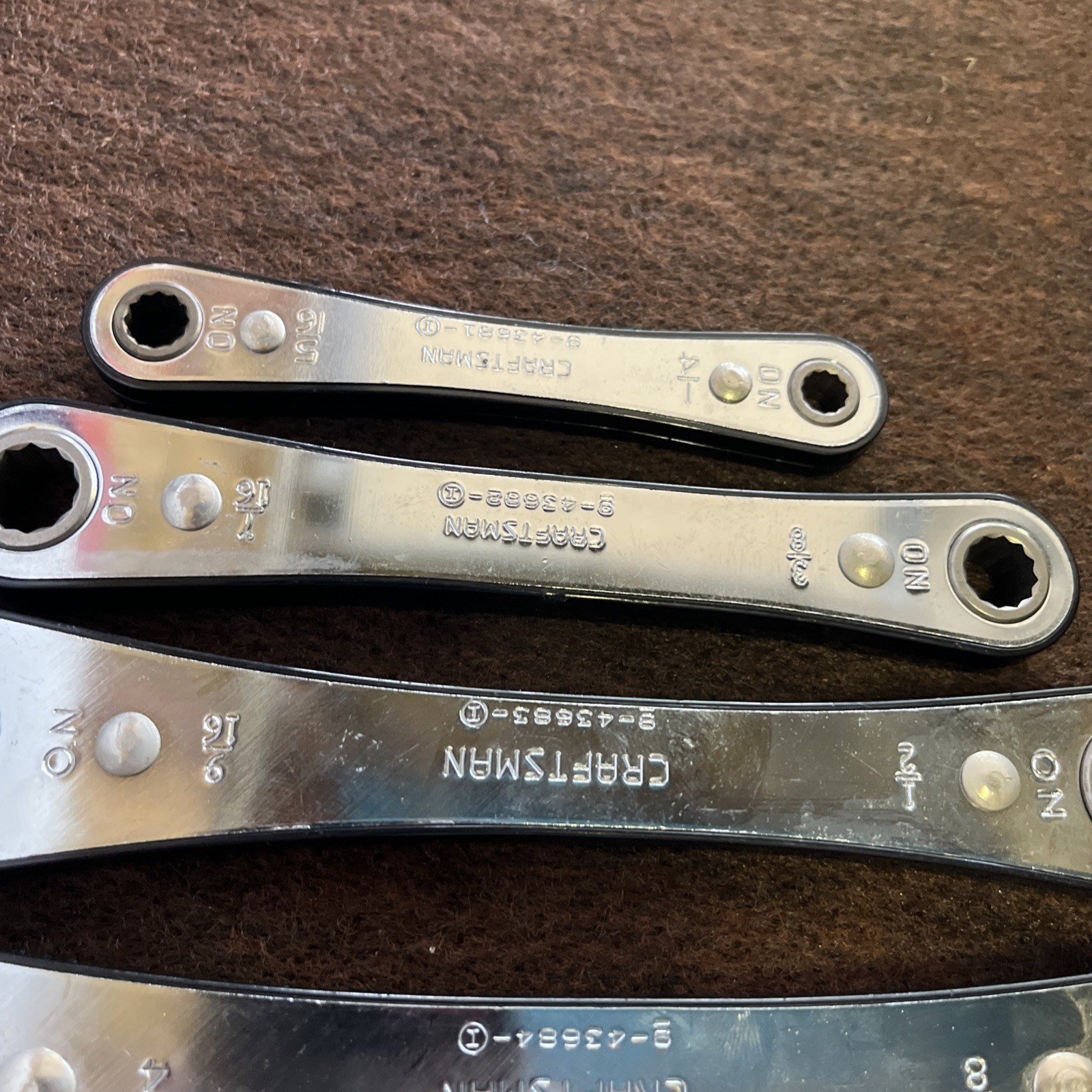Craftsman 5pcs Ratcheting Double Box End Circle I Wrench Set 1/4″ – 7/8″ SAE USA