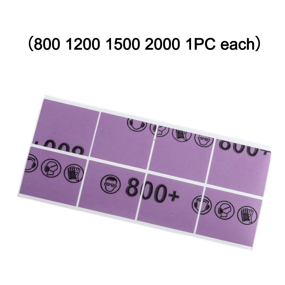 4Pcs Sandpaper 800 1200 1500 2000 Grit for Wood Plastic Metal Finishing