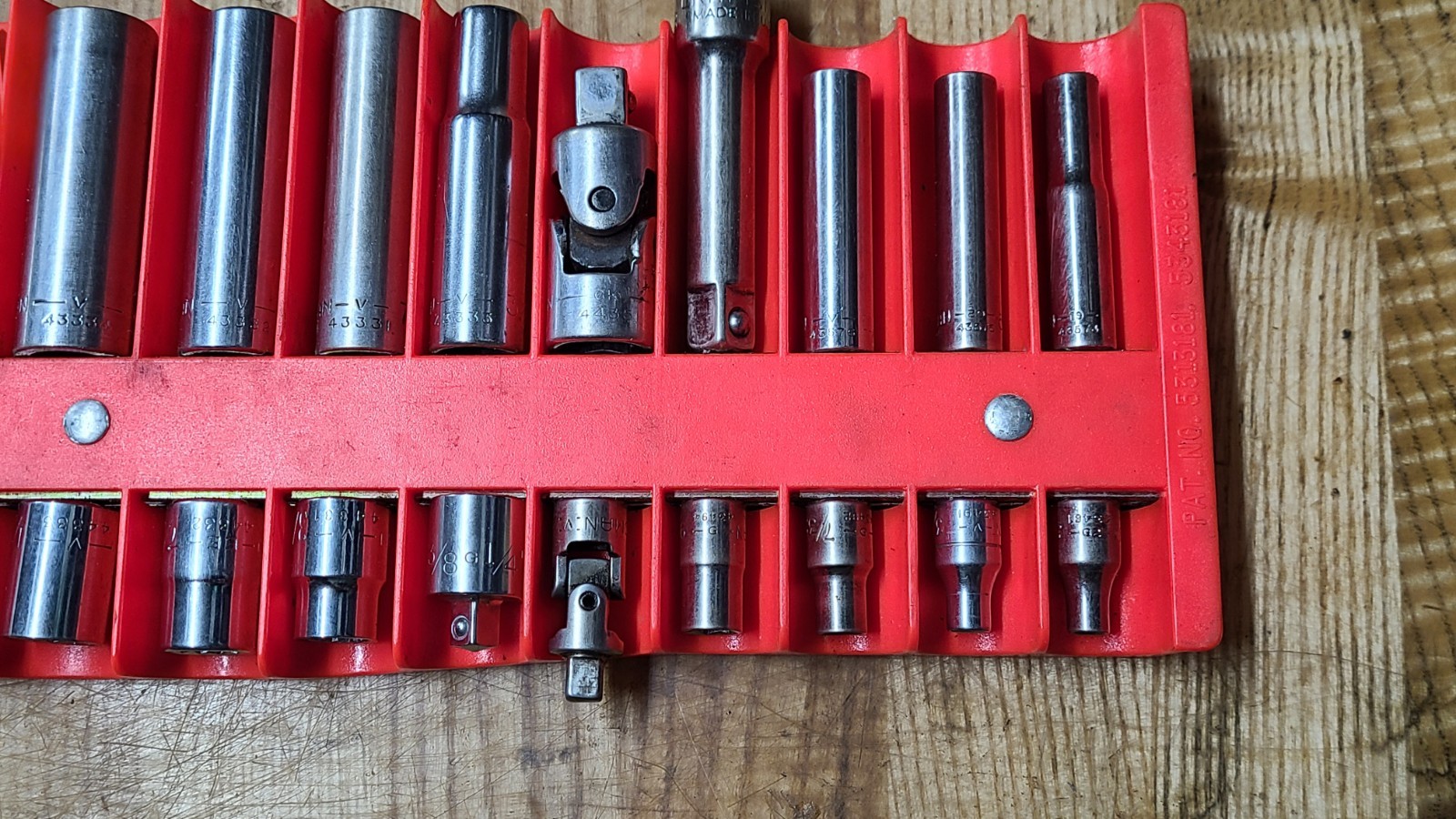 Vintage Craftsman ⅜ & ¼» Drive Socket Set 28 pc + Magnetic Holder ⅞ To 5/32 USA