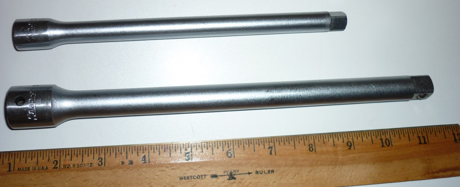 Vintage Snap On Extensions 1/2 and 3/8 inch drive. Excellent condition.