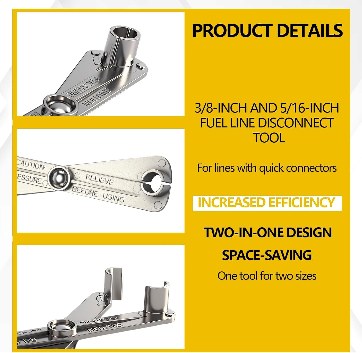 Fuel Line Disconnect Tool Set 3/8 5/16 Quick Release for GM Ford Mazda