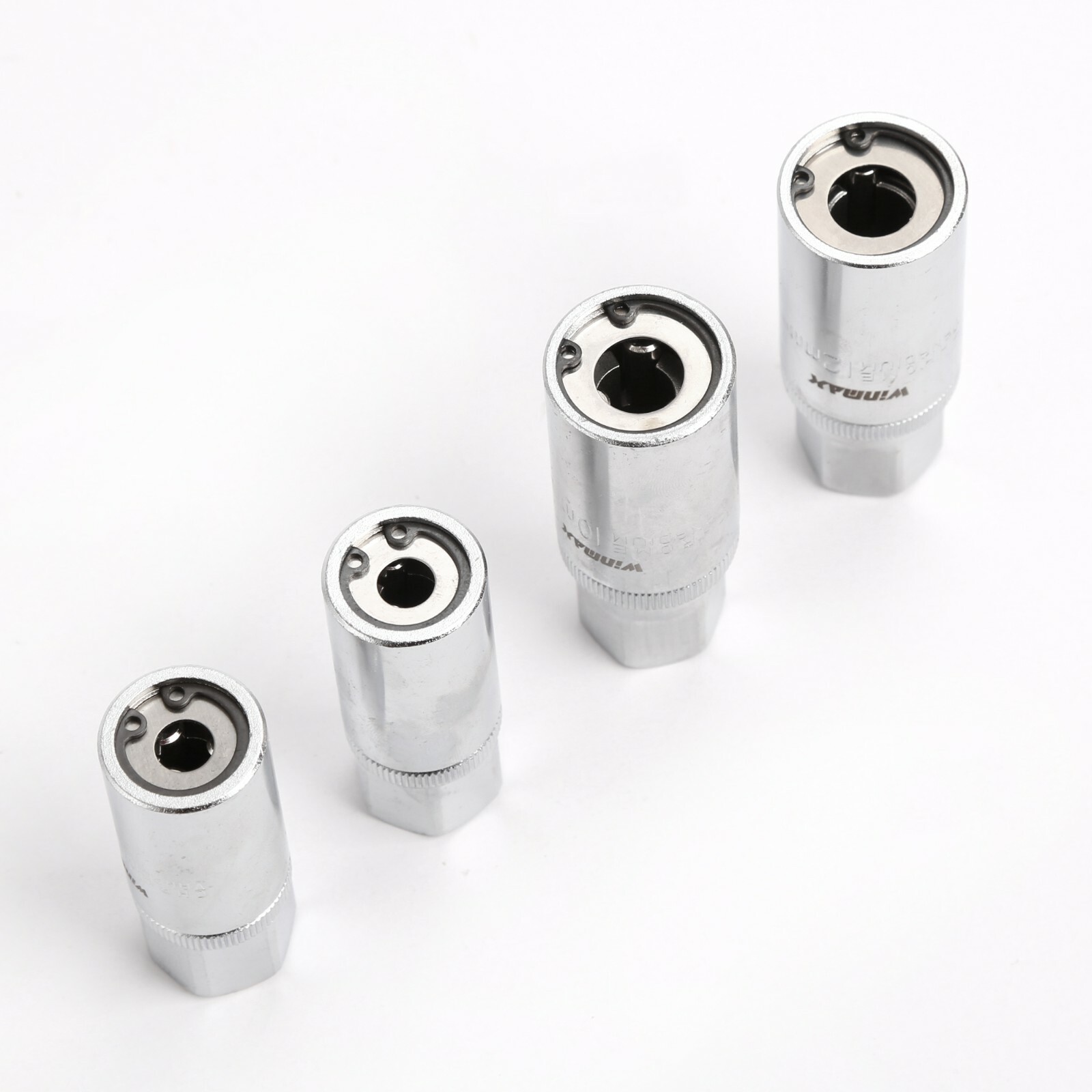 4pc Socket Stud Screw 1/2» Drive Stud Extractor Socket Set 6,8,10,12MM Hex Ends