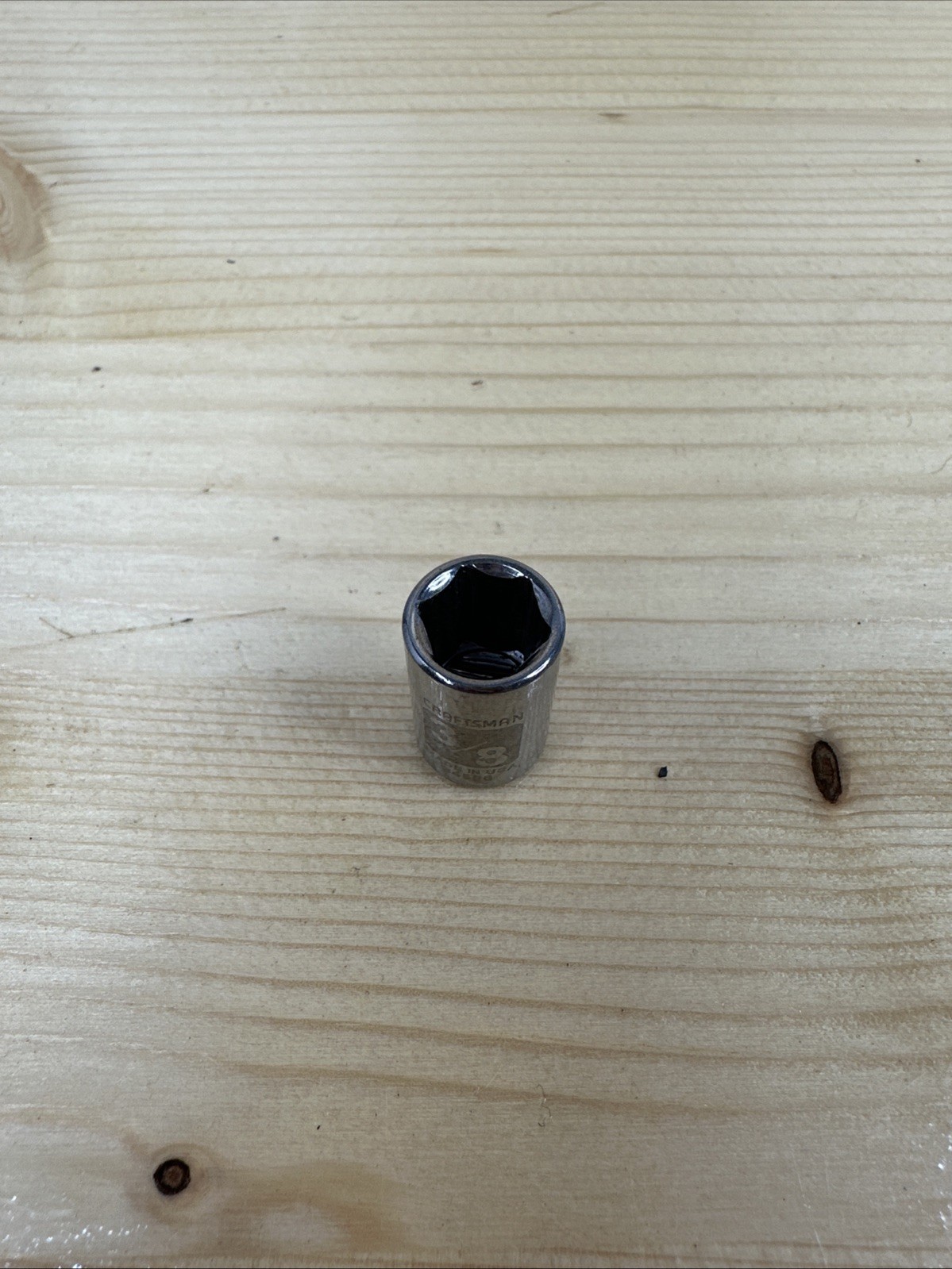 Craftsman 3/8″ 6 Point 1/4″ Drive Shallow Easy Read Laser Etched Socket 34596