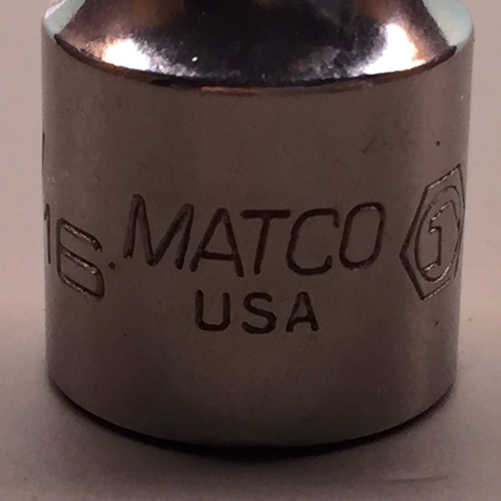 MATCO TOOLS B106A 3/8″ DRIVE 5/16″ SAE 6 POINT CHROME SOCKET USA