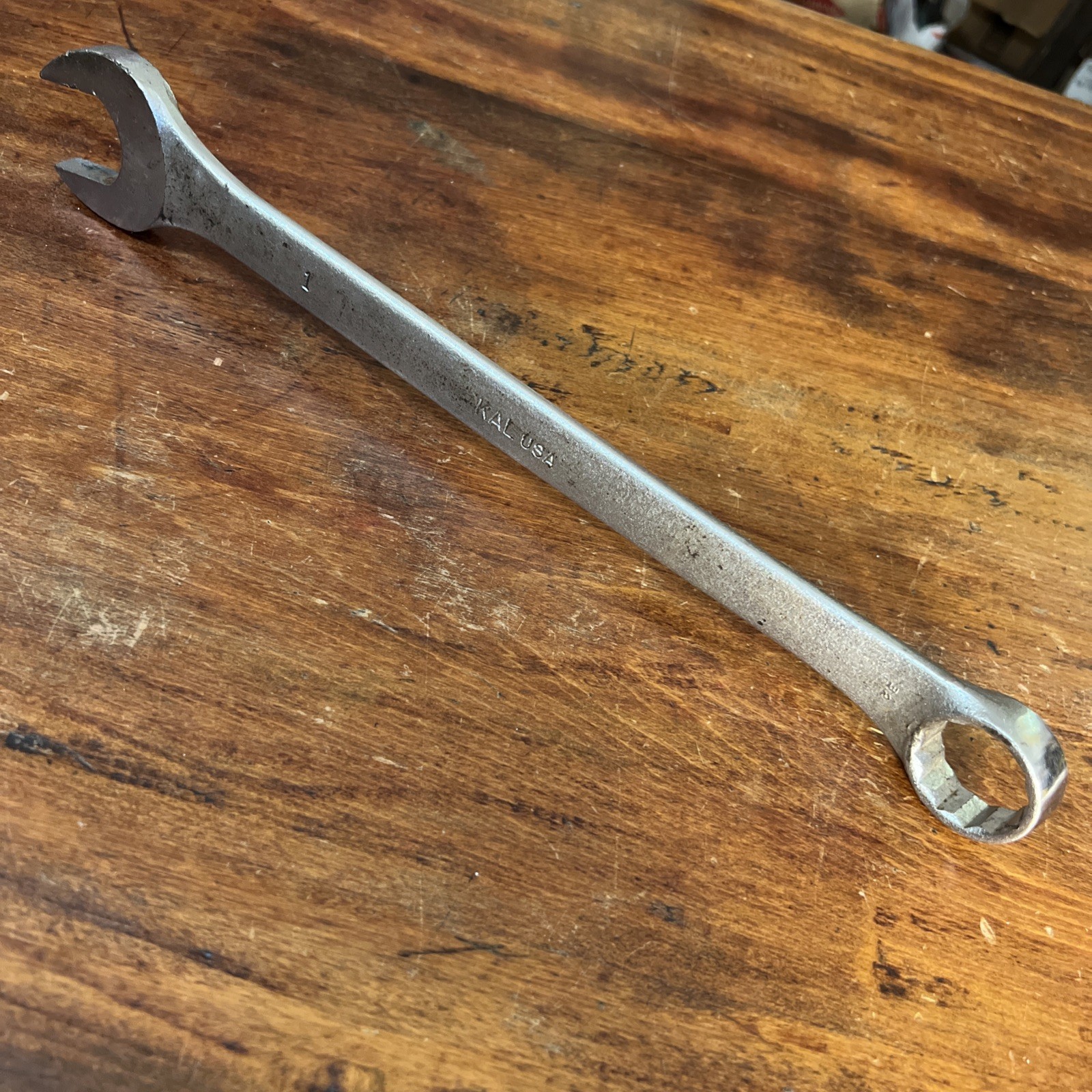 KAL Combination 1” Wrench – 13.5” Long – Very Good Condition – USA