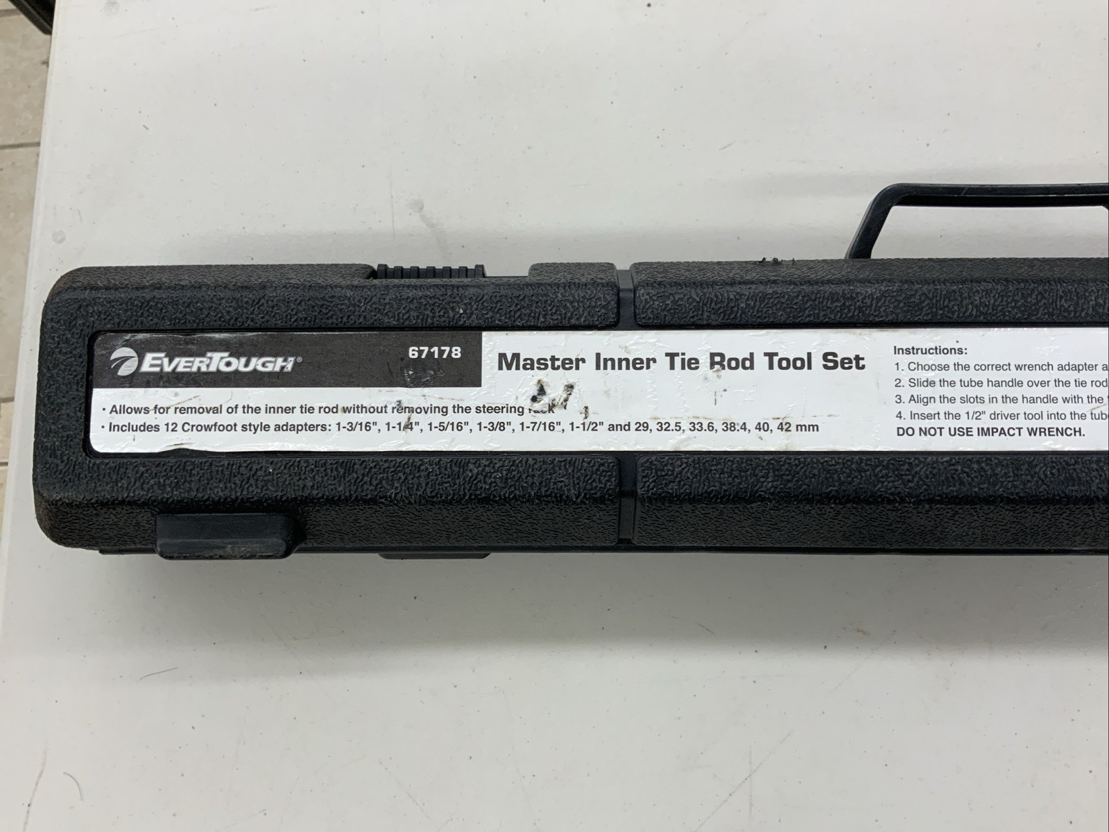 EverTough 67178 Master Inner Tie Rod Tool Set Kit With Case 11355-2