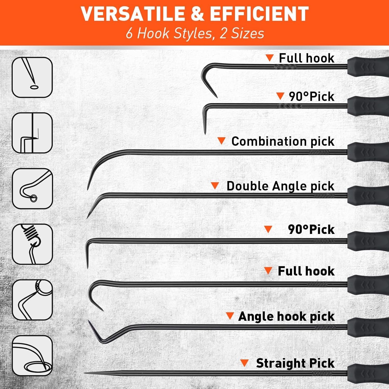 Professional 8-Piece Hook and Pick Set – Rust-Resistant Solutions for Car Repair