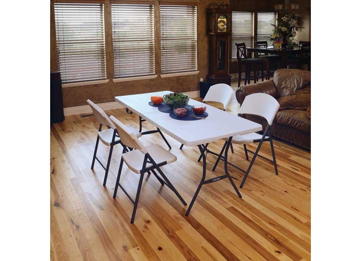 Lifetime 42810G 2810 Light Commercial Folding Chair – White Granite