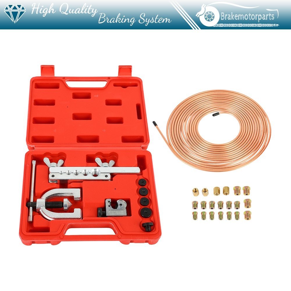✅25FT 1/4 Copper Coated Brake Line Kit – Upgraded Brake Line Flaring Kit Brake