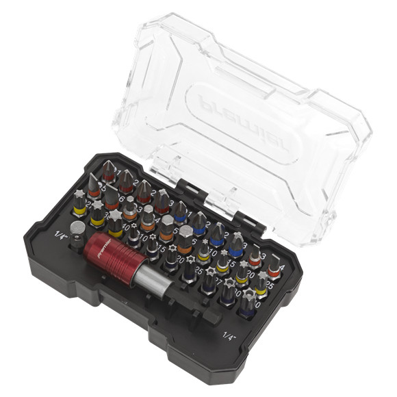 Sealey Tools AK2110 Colour Coded Bit Set 32Piece Slotted PH PZ Torx * Security