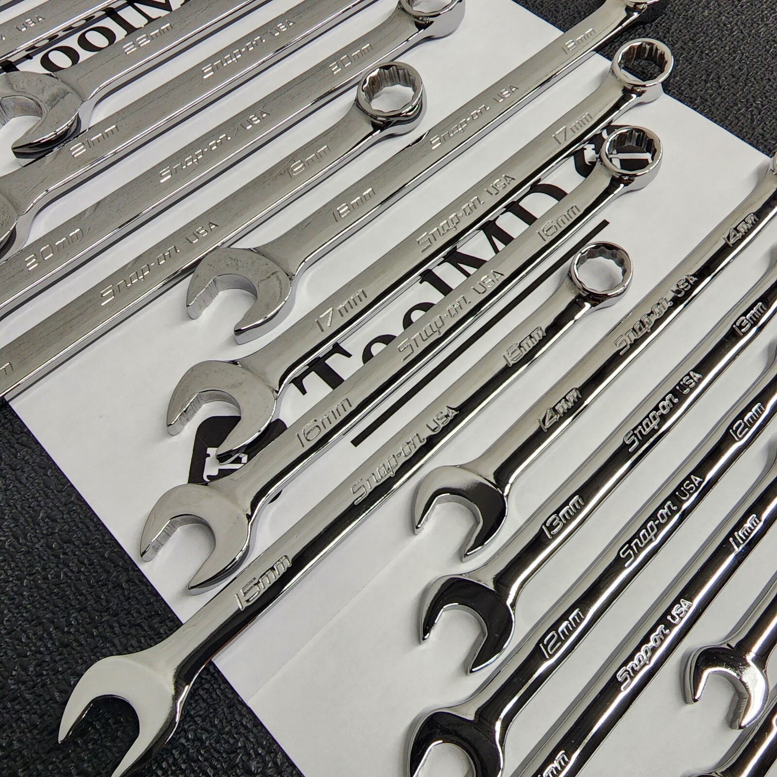Snap-on Tools USA NEW 19pc MASTER METRIC Flank Drive Plus Combo Wrench Set