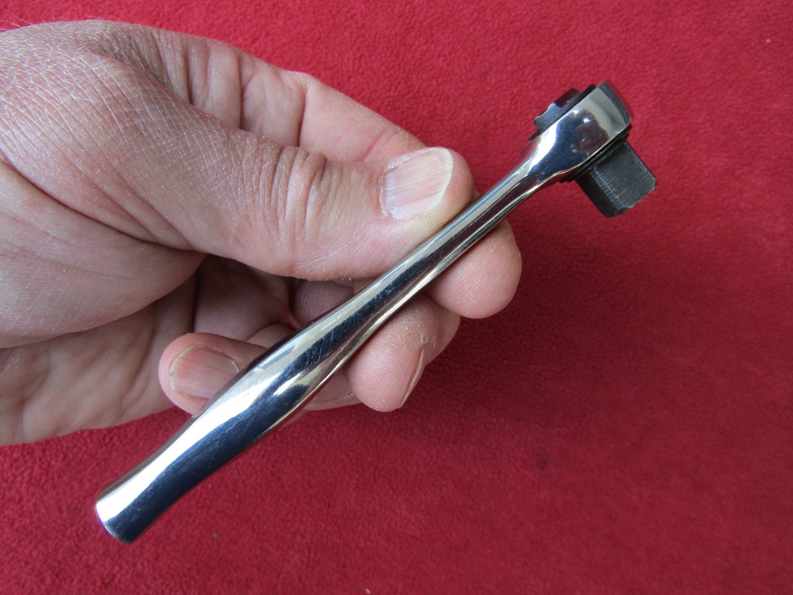 RARE! Matco Tools USA BR5 3/8″ Drive Round Head Chrome Handle 5” Stubby Ratchet