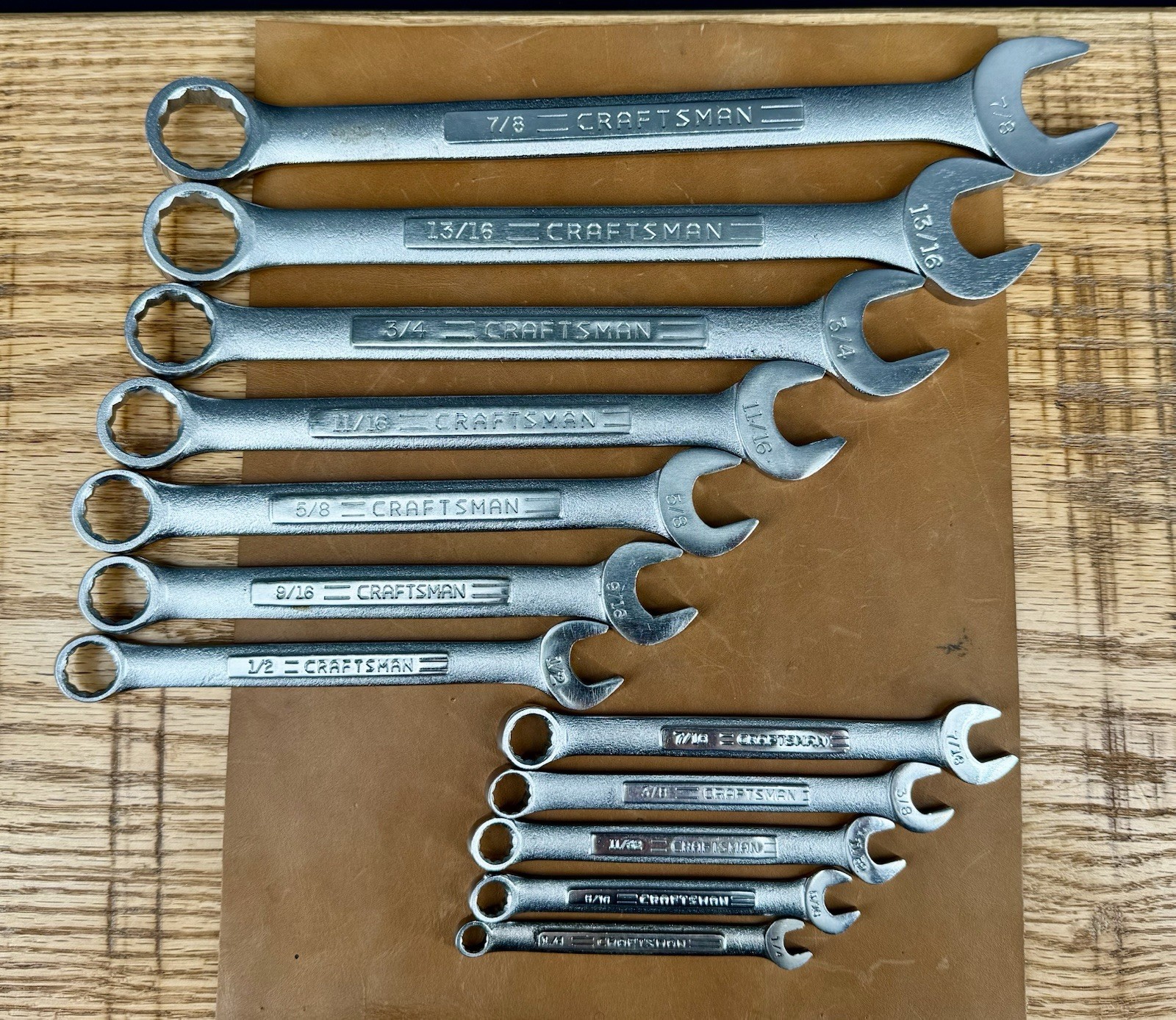 Vintage Craftsman 12 piece SAE Wrench Set =VV=series In Holder, USA, Excellent!