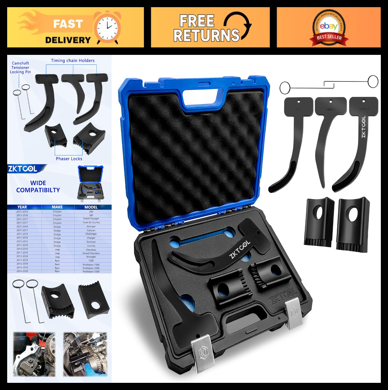 3.6L Pentastar Timing Tool Kit for Jeep, VW, Dodge, Chrysler – Camshaft Phaser S